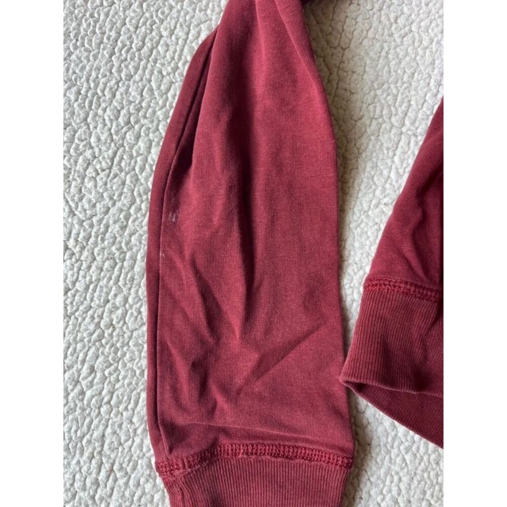 Y2K Abercrombie & Fitch Burgundy Athletic Dept Full Zip Hoodie Sweatshirt Small - Picture 8 of 10